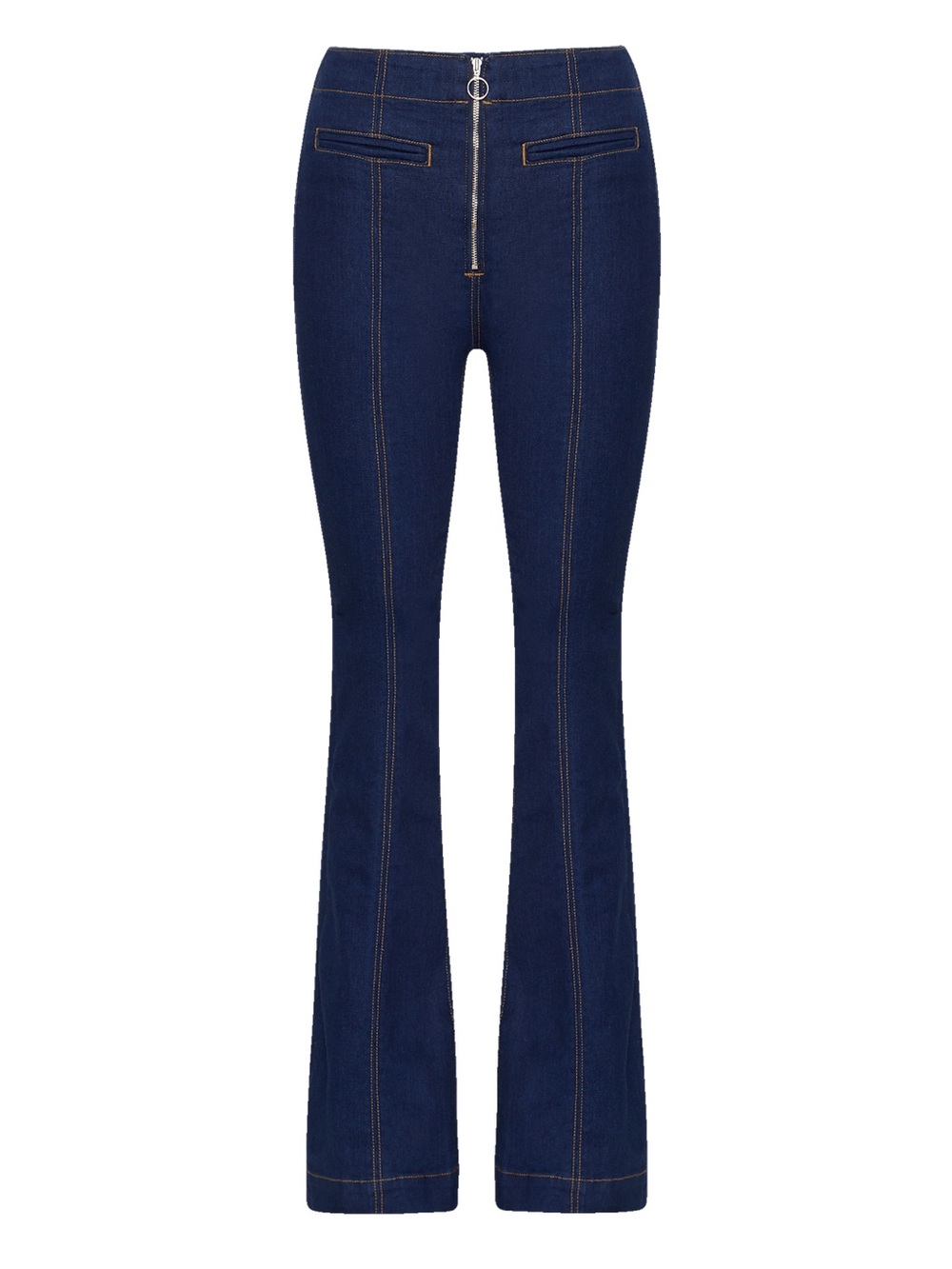Veronica Beard Beverly Skinny-Flare Trouser Jean | Dark Wash | Italian Denim